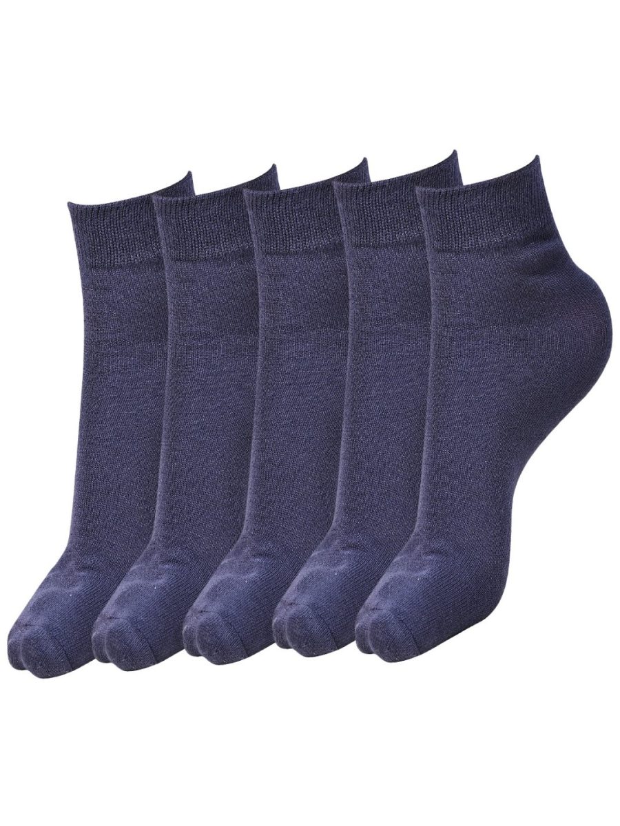 Dollar Plain School Socks For Boys & Girls In Blended Cotton (Pack of 5)